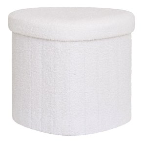 Pouf Medford Teddy, bianco.