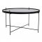 Veo Couchtisch 70x40 cm schwarz Stahl, Glas.