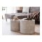 Nuuk Couchtisch Set mit 2 Marmor Dekor beige.