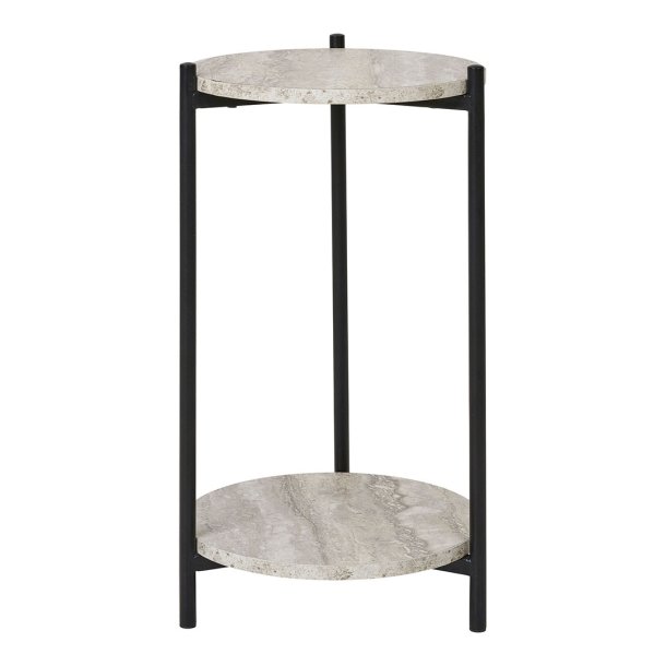 Leuven Bord 27cm Beige Travertin Dekor.
