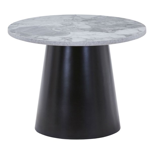 Brito Couchtisch Marmor Look Ø60cm grau, schwarz.