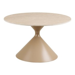 Elin table basse �70cm plateau de table c�ramique couleur sable.