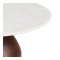 Klara table basse �70cm blanc, brun fonc�.