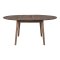 Metz spisebord med tillgsplade butterfly udtrk 118x118/158cm eg olieret smoked.