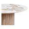 Isa spisebord �140cm keramisk bordplate hvit, brun.