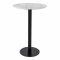 Bolzano barbord 70 cm marmor look, sorte ben, hvid.