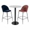 Bolzano barbord 70 cm marmor look, sorte ben, hvid.