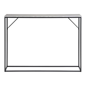 Vita konsolbord 1 hylde travertin dekor.