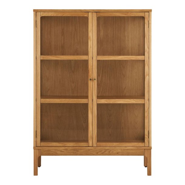 Vigga vitrineskab 2 glasl�ger, 2 hylder eg.