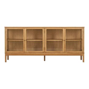 Vigga skjenk 4 glasd�rer 1 hylle eik.