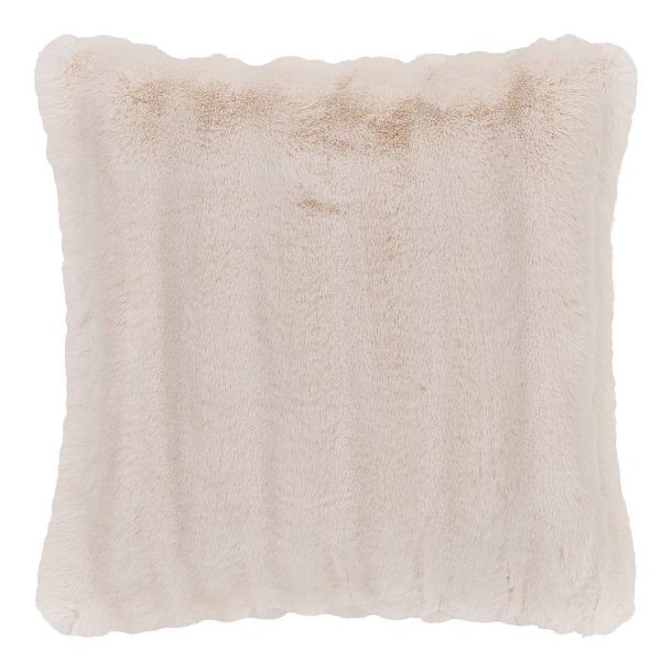 Galena pude imiteret pels, 45x45cm hvid.