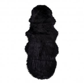 Laila lammskinn imiterad 60x180 cm svart.