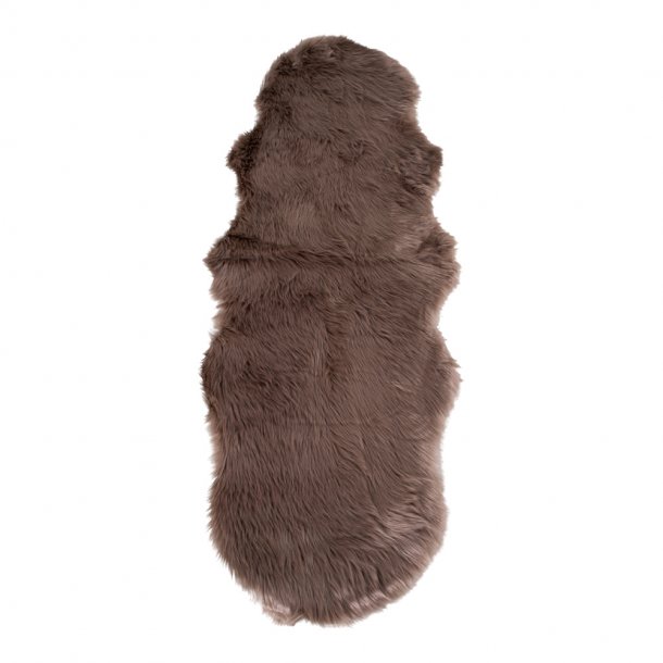 Laila lammskinn imiterad 60x180 cm mushroom.