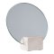 Bordspejl spejl til bord 18cm beige travertin.