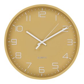 Rosolini Wanduhr lautlos Ø30cm Ocker.