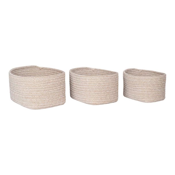 Cadima Korb Satz von 3 Stk. beige.