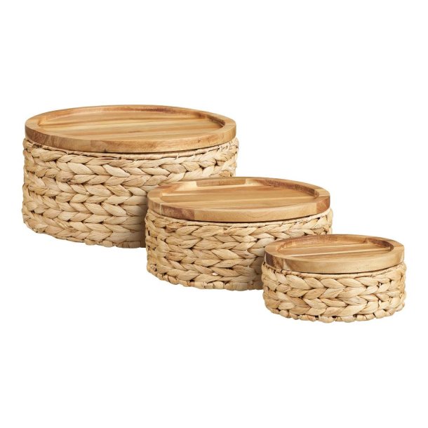 Dorte panier set de 3 naturels.