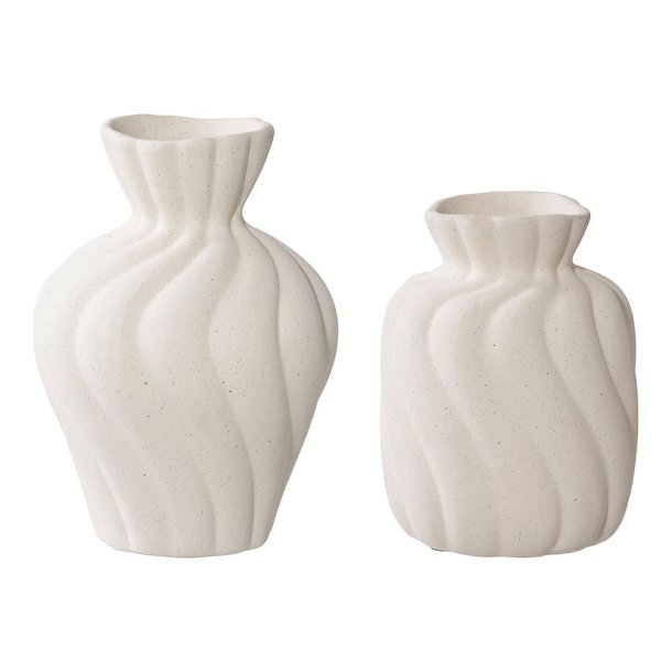 vora vase st af 2 hvid.