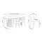 Tokyo spisegrupper spisebord inkl. 2 ileggsplater �120x120-160-200 cm eikefiner og 6 stoler boucl� hvit.