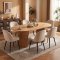 Kyoto Essgruppe Esstisch 100x210cm Natur, 6 St�hle Velours beige.