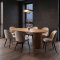 Kyoto Essgruppe Esstisch 100x210cm Natur, 6 St�hle Velours beige.