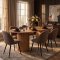 Kyoto ensemble pour salle � manger table � manger 100x210 cm naturel, 6 chaises boucl� marron.