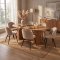 Kyoto ensemble pour salle � manger table � manger 100x210 cm naturel, 6 chaises boucl� beige.