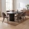 Kyoto ensemble pour salle � manger table � manger brun fonc�, 6 chaises boucl� marron.