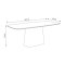 Saga matbord 90x200cm keramik marmorm�nster, askfan�r brun.