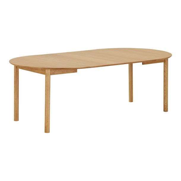 Nobeoka spisebord �120cm inkl. 2 ileggsplater 220cm eikefiner natur.