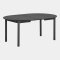 Nobeoka Esstisch �120cm inkl. 2 Verl�ngerungsplatten 220cm Eichenfurnier schwarz.