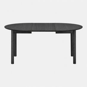 Nobeoka Esstisch �120cm inkl. 2 Verl�ngerungsplatten 220cm Eichenfurnier schwarz.