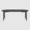 Nobeoka Esstisch �120cm inkl. 2 Verl�ngerungsplatten 220cm Eichenfurnier schwarz.