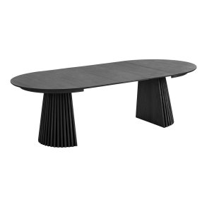 Tokyo spisebord �120cm inkl. 3 ileggsplater 240cm eikefiner svart.