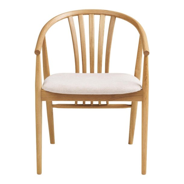 Asti spisestuestol med arml�n egetr�.