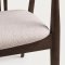 Asti spisestuestol med arml�n egetr� smoked, stof sandfarvet.