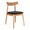 Nemi spisestuestol natur, sort PU kunstl�der.
