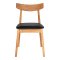 Nemi spisestuestol natur, sort PU kunstl�der.