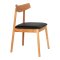 Nemi spisestuestol natur, sort PU kunstl�der.