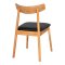 Nemi spisestuestol natur, sort PU kunstl�der.