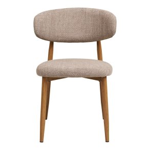 Riva spisestuestol egetr� dekor, stof sandfarvet.