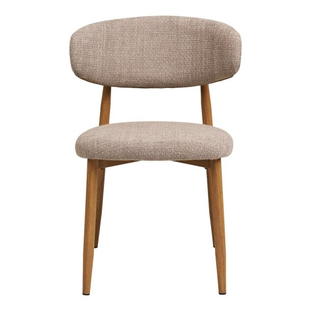 Riva spisestuestol egetr� dekor, stof sandfarvet.