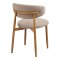 Riva spisestuestol egetr� dekor, stof sandfarvet.
