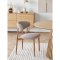 Riva spisestuestol egetr� dekor, stof sandfarvet.