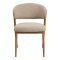 Rivato spisestuestol egetr� dekor, stof sandfarvet.