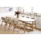 Rivato spisestuestol egetr� dekor, stof sandfarvet.