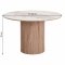 Minamata �120cm, plateau de table en c�ramique blanc, brun fonc�.