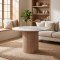 Minamata �120cm, plateau de table en c�ramique blanc, brun fonc�.