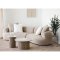 Minamata Couchtisch �80cm, Keramik-Tischplatte wei�, dunkelbraun.