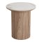 Minamata sidebord �45cm, keramisk bordplate hvit, m�rkebrun.